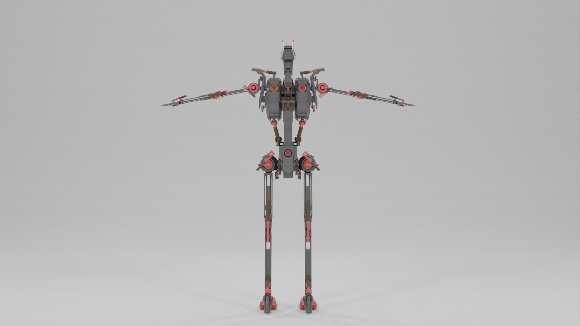 Gundam Skeleton Low-poly 3D model_1