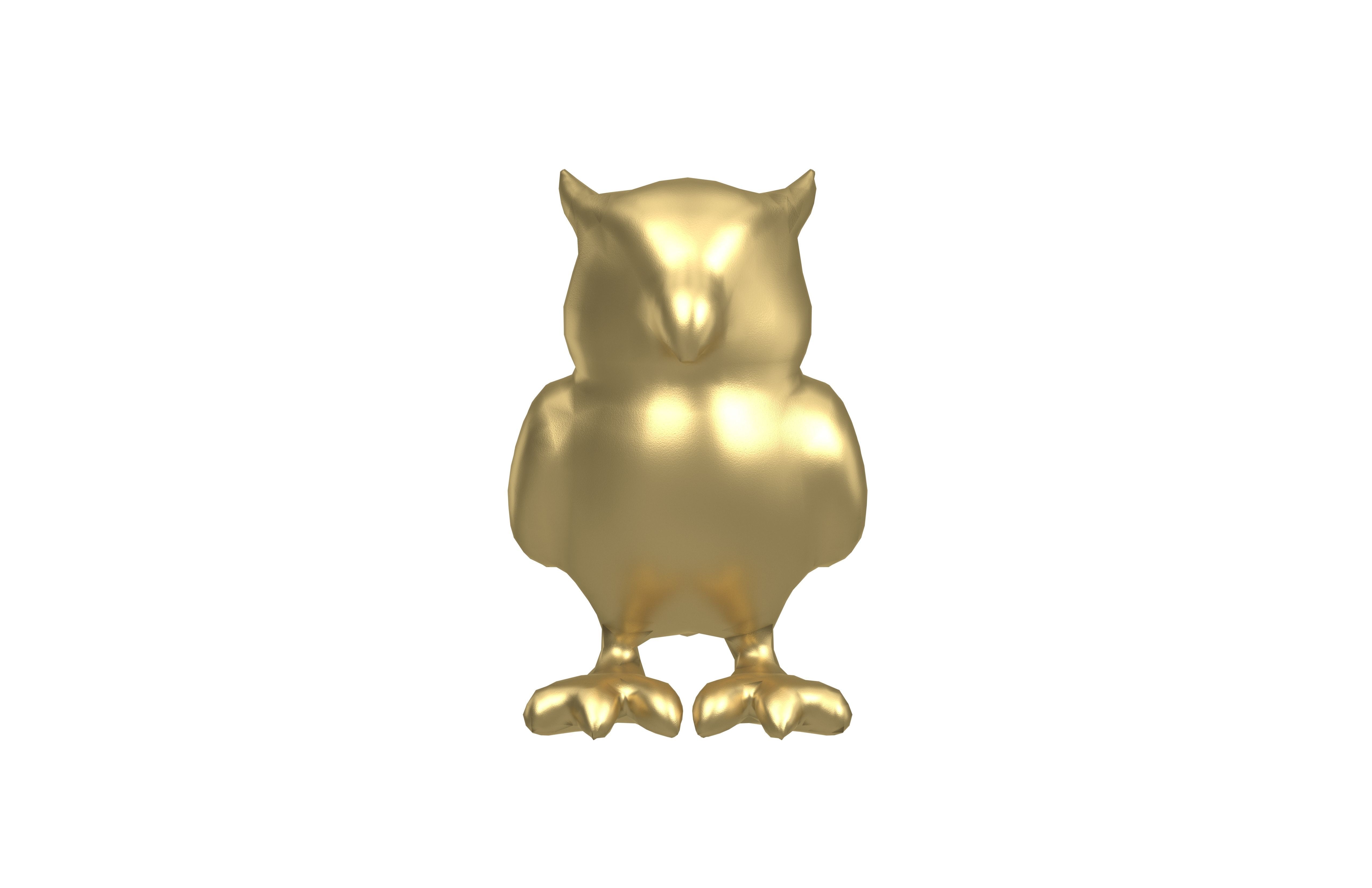 Owl Statue v1 004 Low-poly 3D model_1