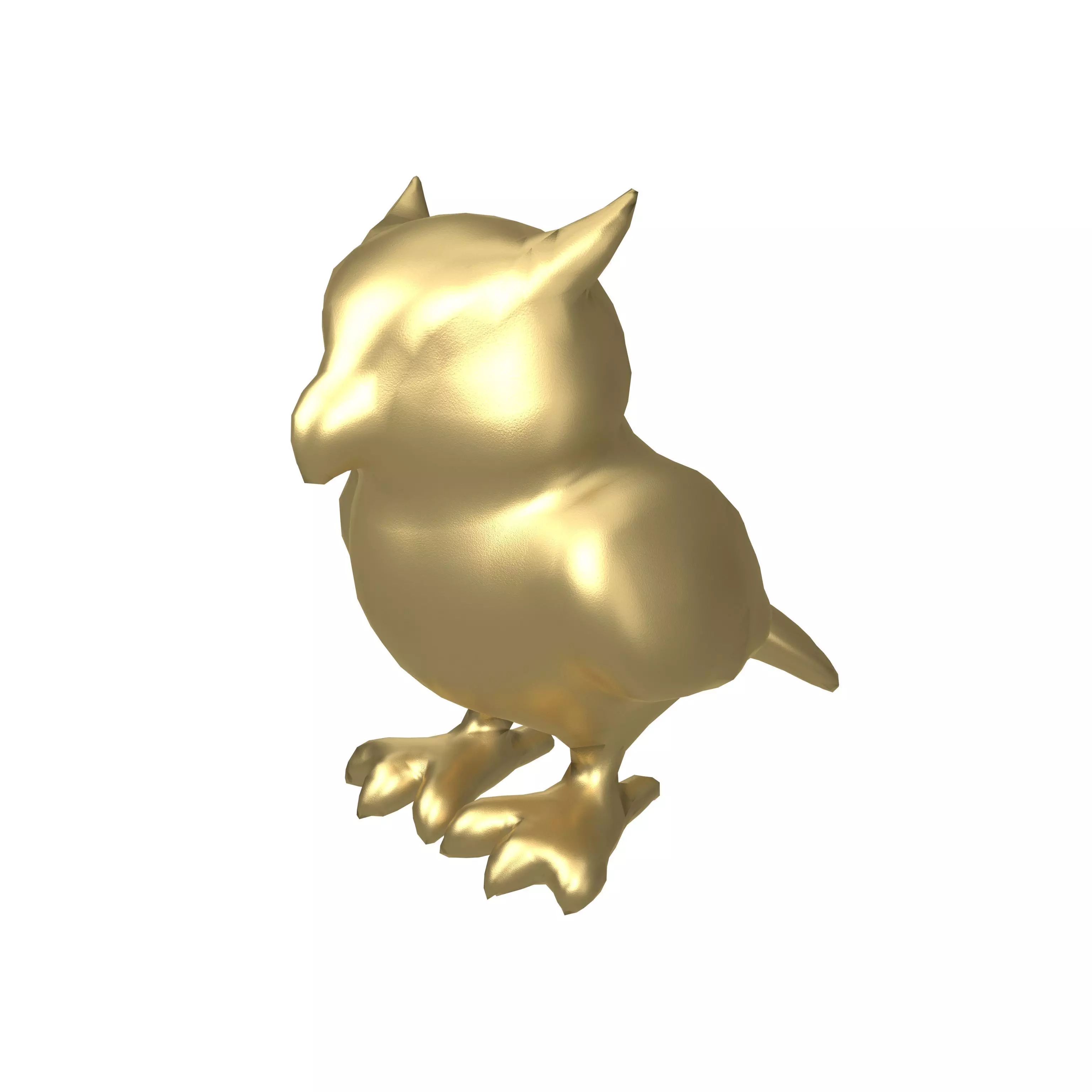 Owl Statue v1 004 Low-poly 3D model_0