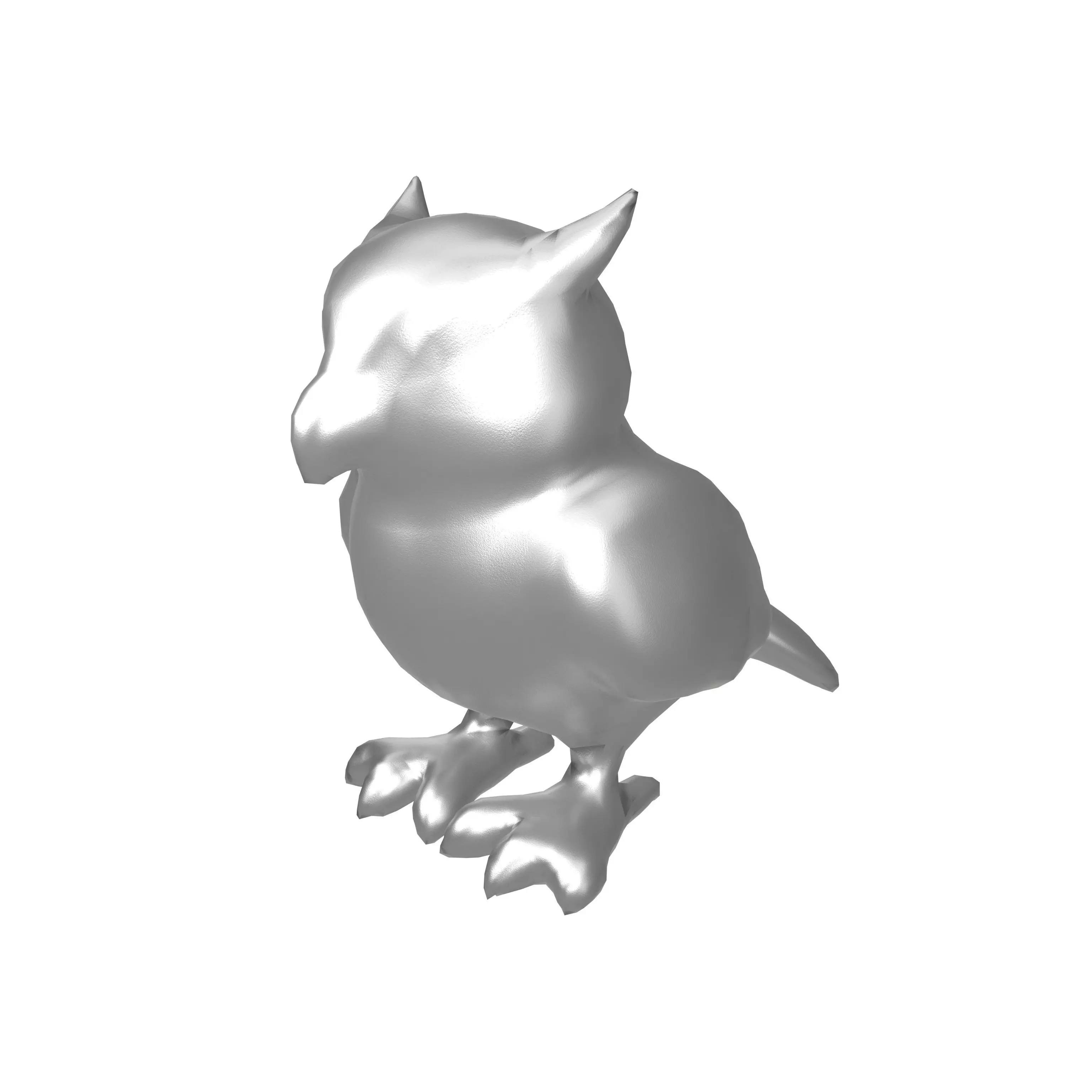 Owl Statue v1 005 Low-poly 3D model_0