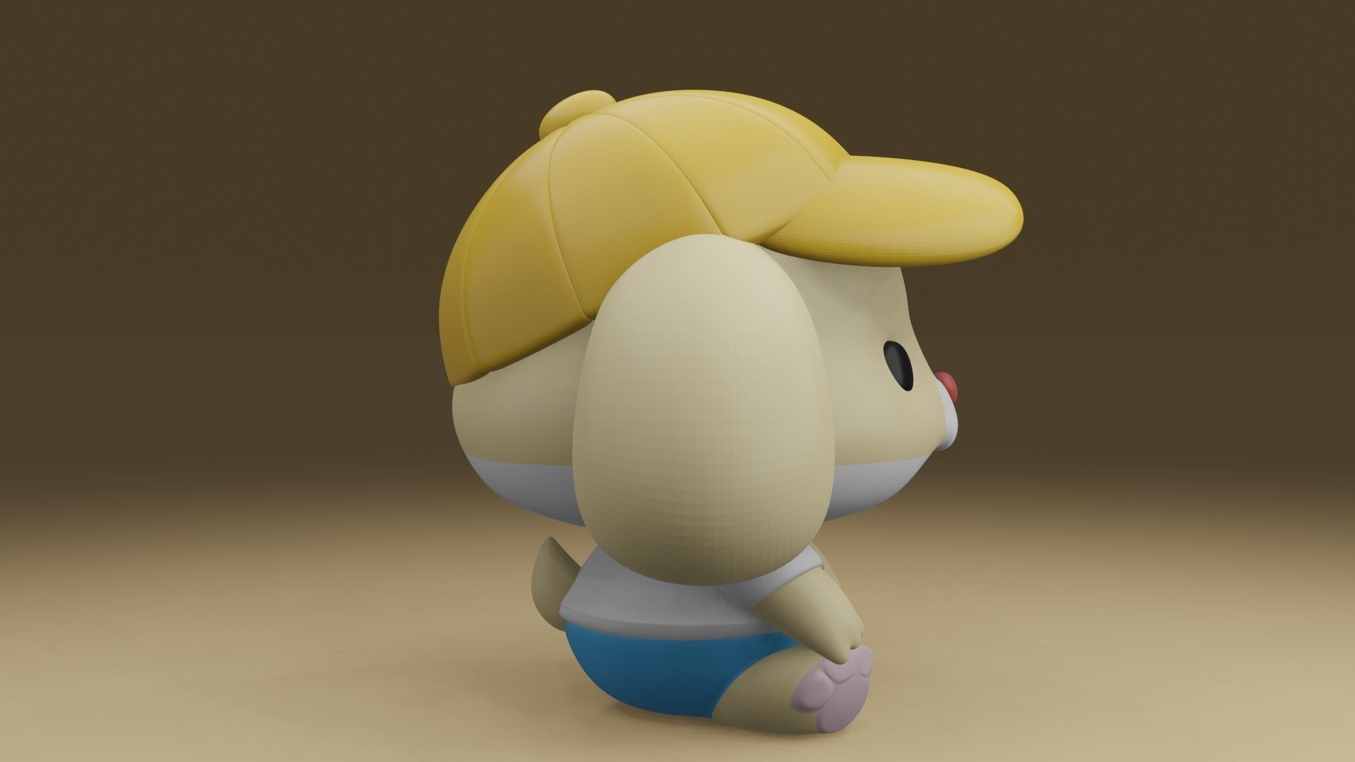 cute dog 3D print model_9