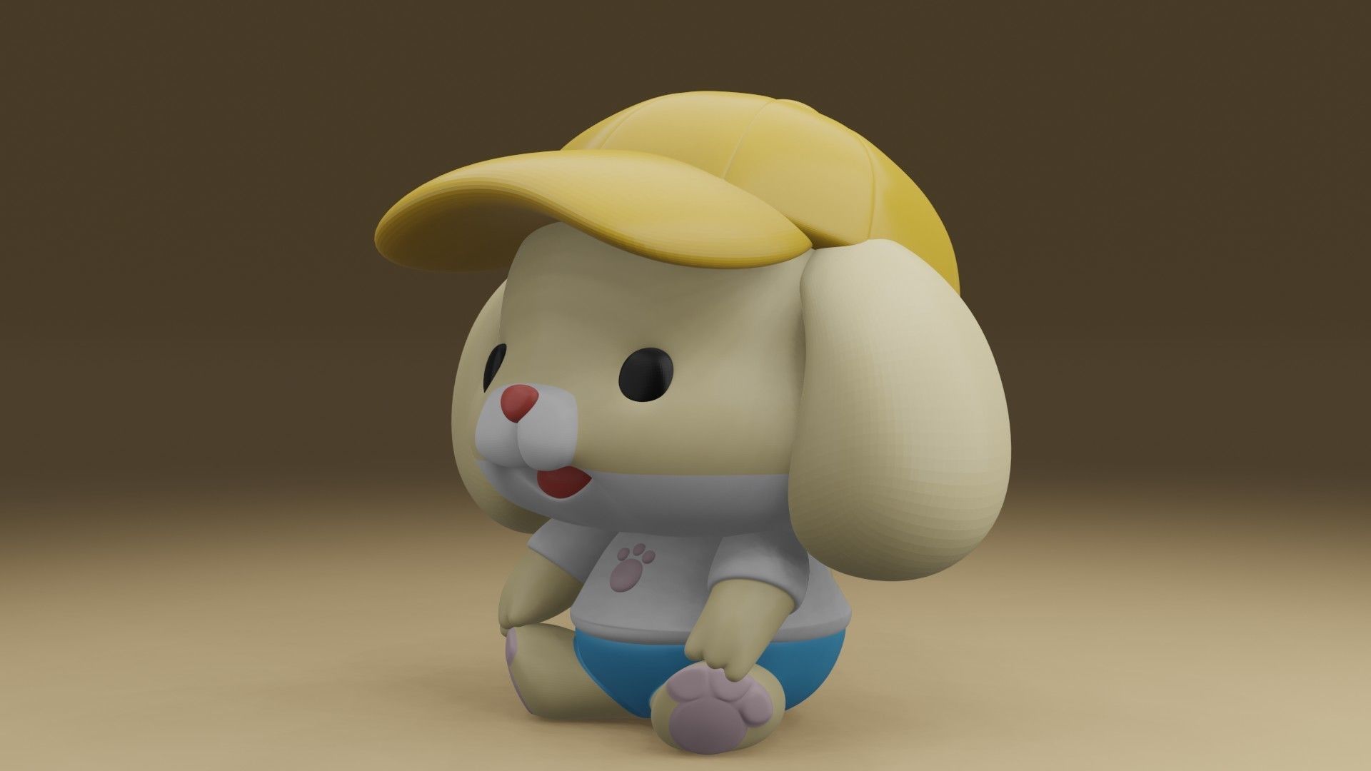 cute dog 3D print model_14