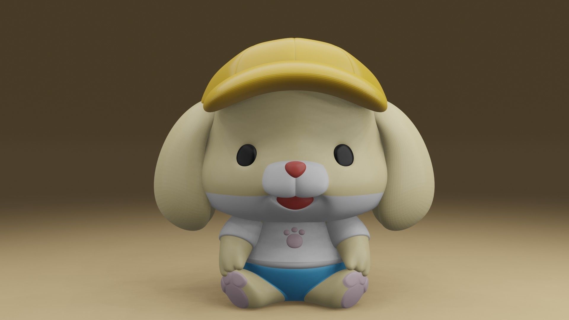 cute dog 3D print model_7