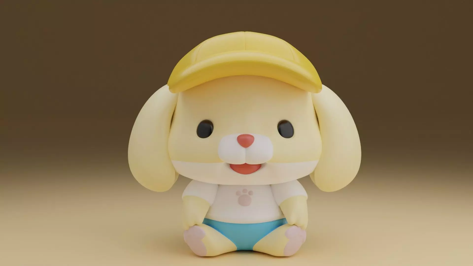 cute dog 3D print model_0