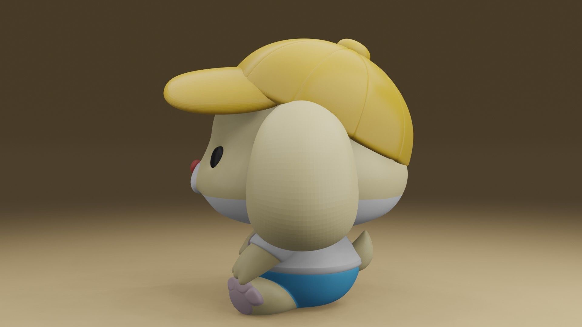 cute dog 3D print model_13