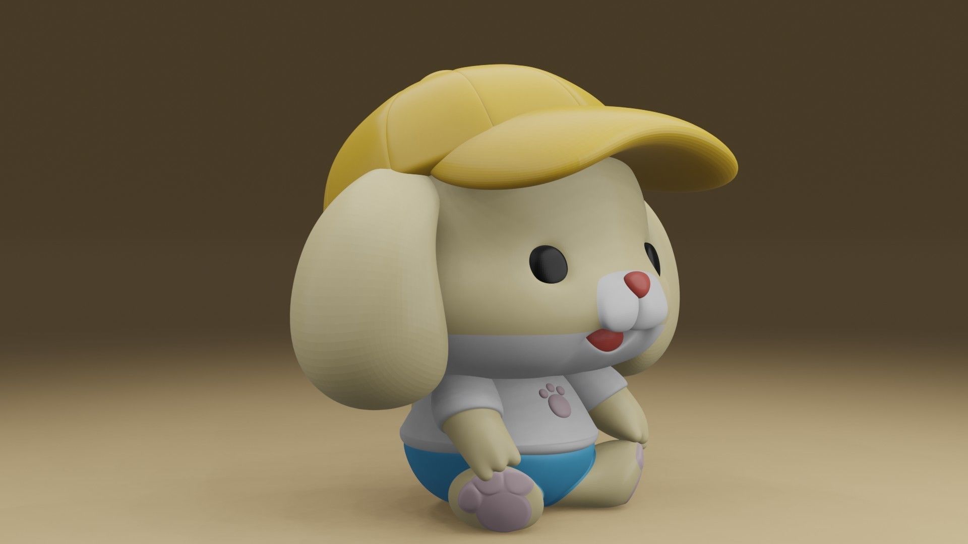 cute dog 3D print model_8