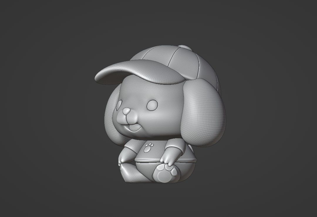 cute dog 3D print model_6
