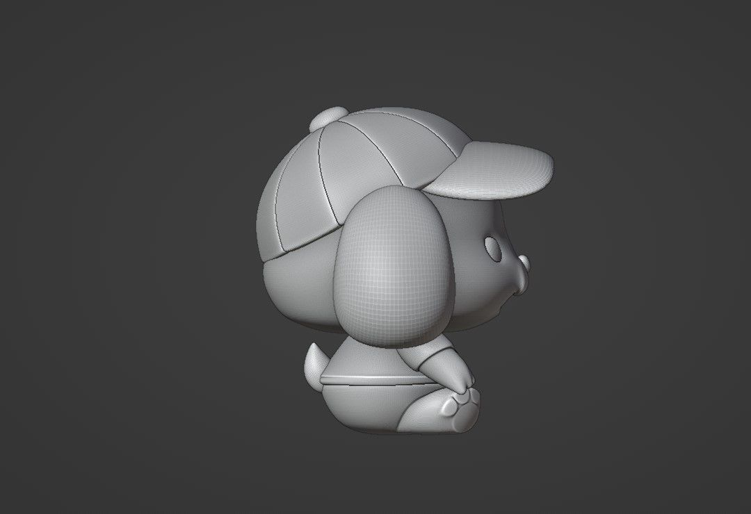 cute dog 3D print model_3