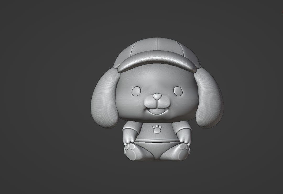 cute dog 3D print model_2