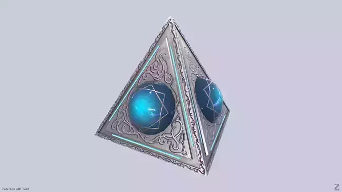 Fantasy artifact Low-poly 3D model