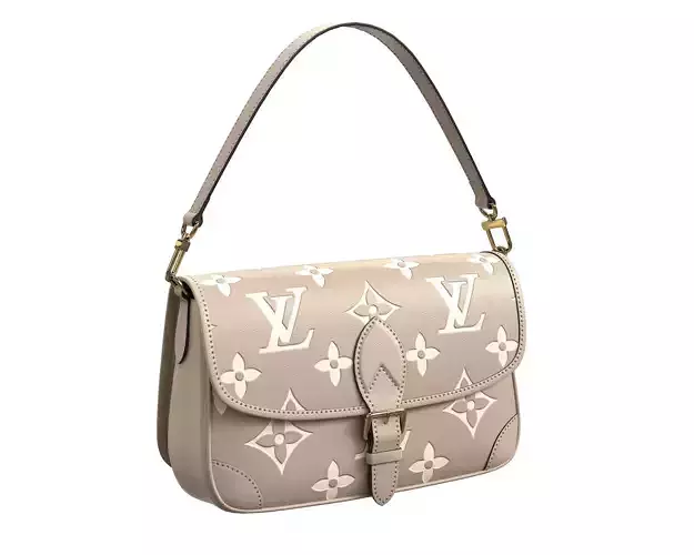 Louis Vuitton LV Diane Bag Cream Low-poly 3D model