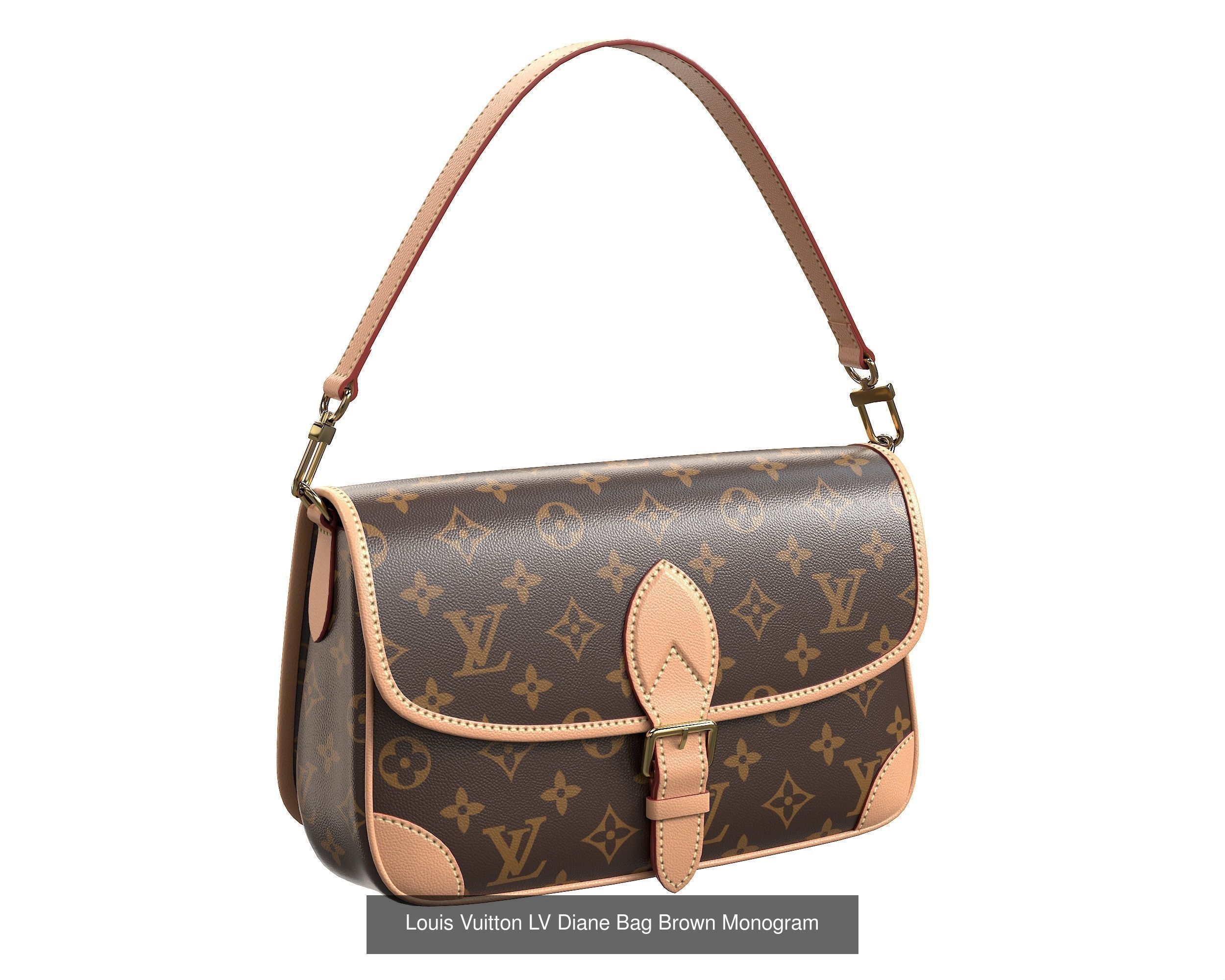 Louis Vuitton LV Diane Bag 3D Model Collection_7