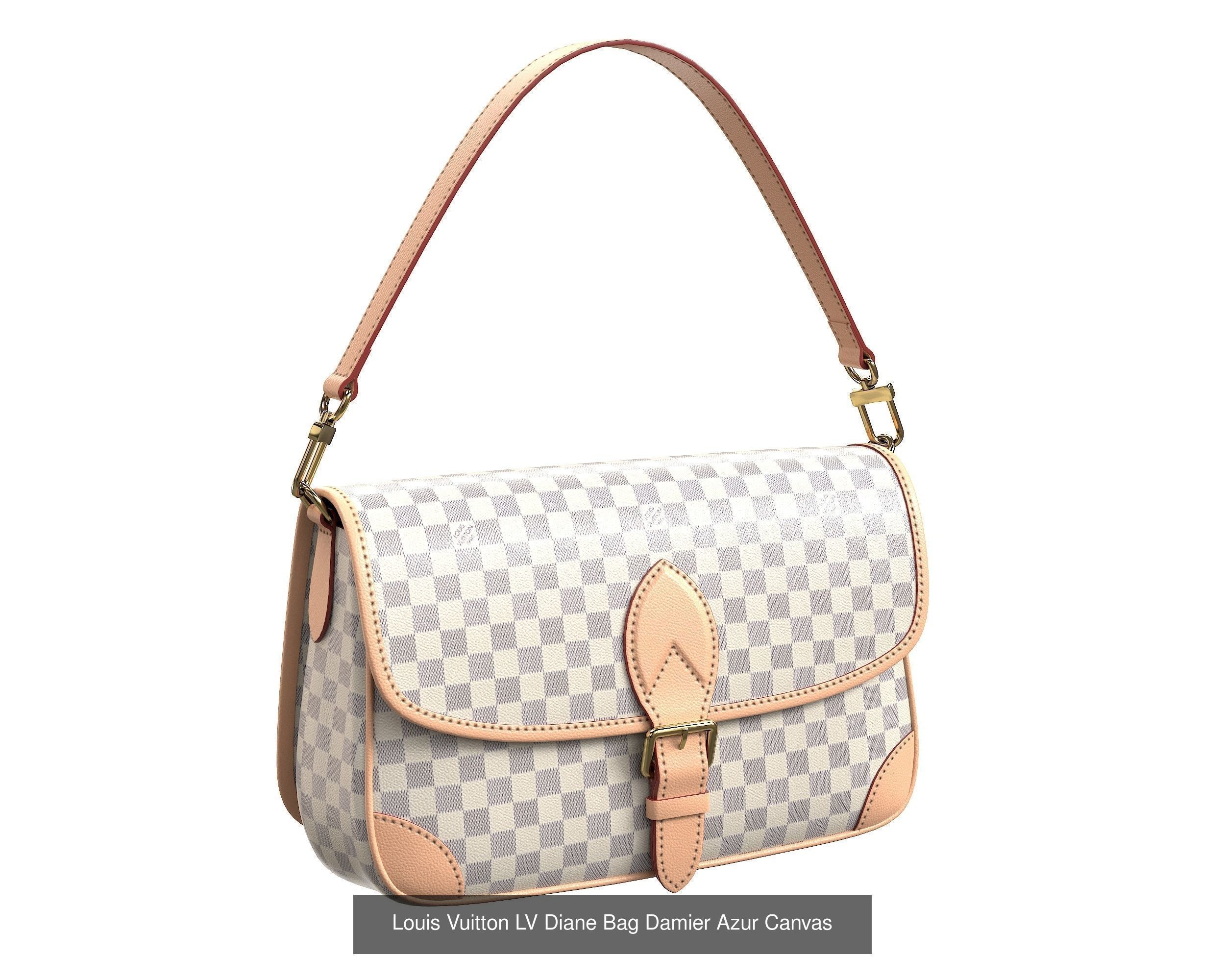 Louis Vuitton LV Diane Bag 3D Model Collection_3