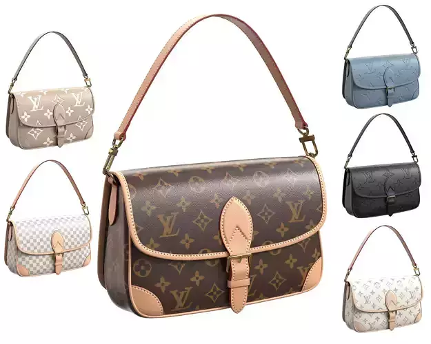 Louis Vuitton LV Diane Bag 3D Model Collection