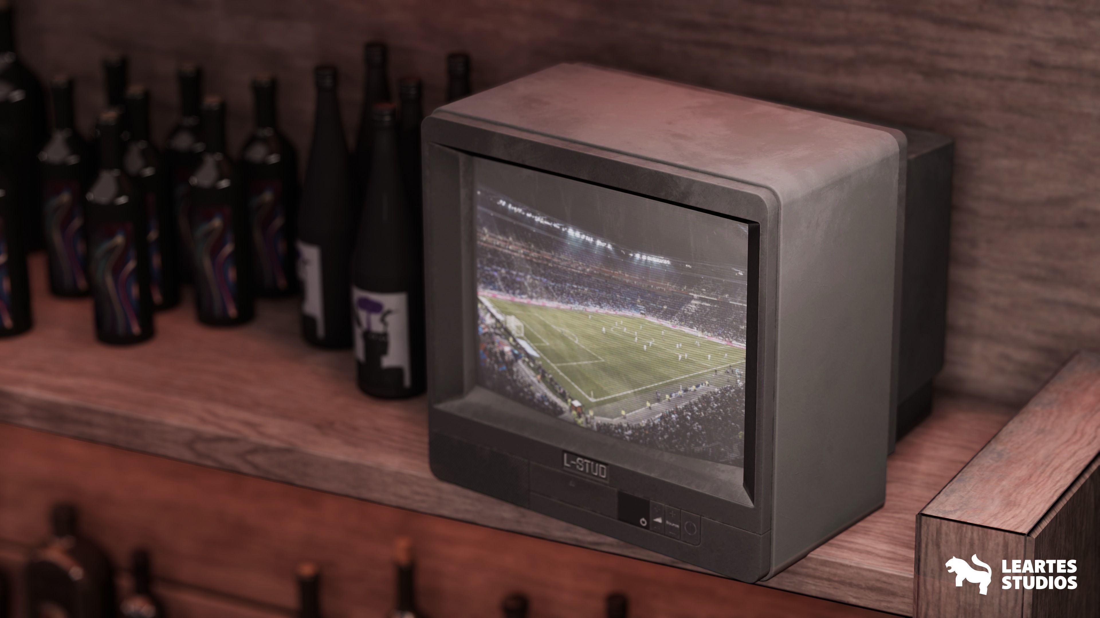 Bowling Alley Environment Low-poly 3D model_3