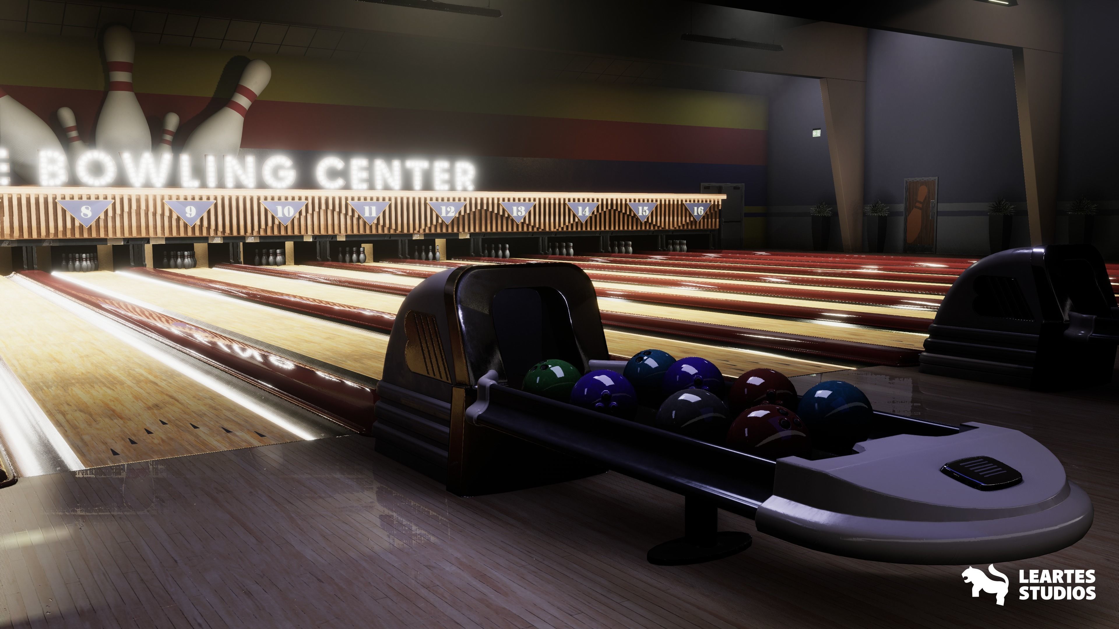 Bowling Alley Environment Low-poly 3D model_12