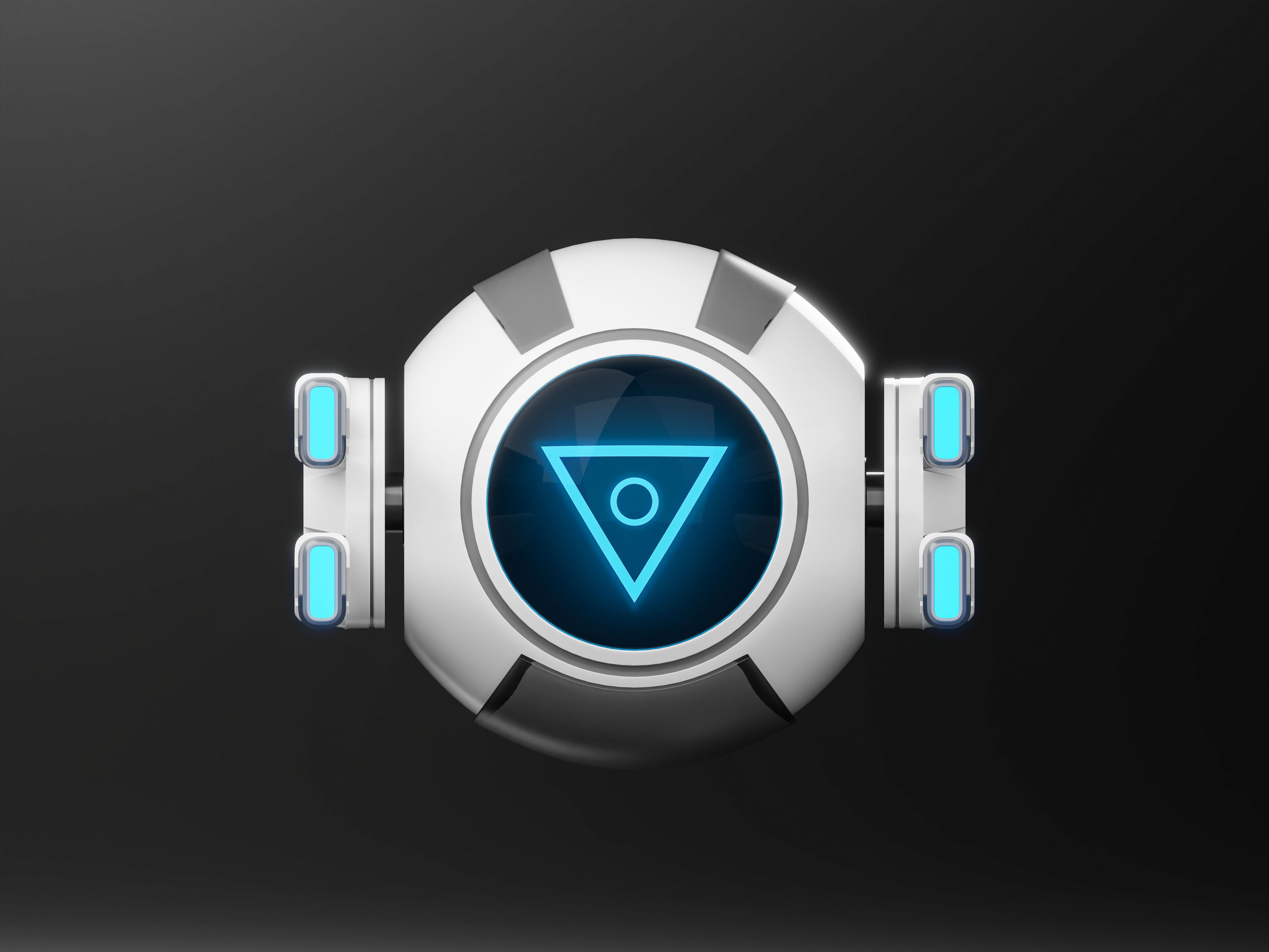 Spherical drone Low-poly 3D model_2