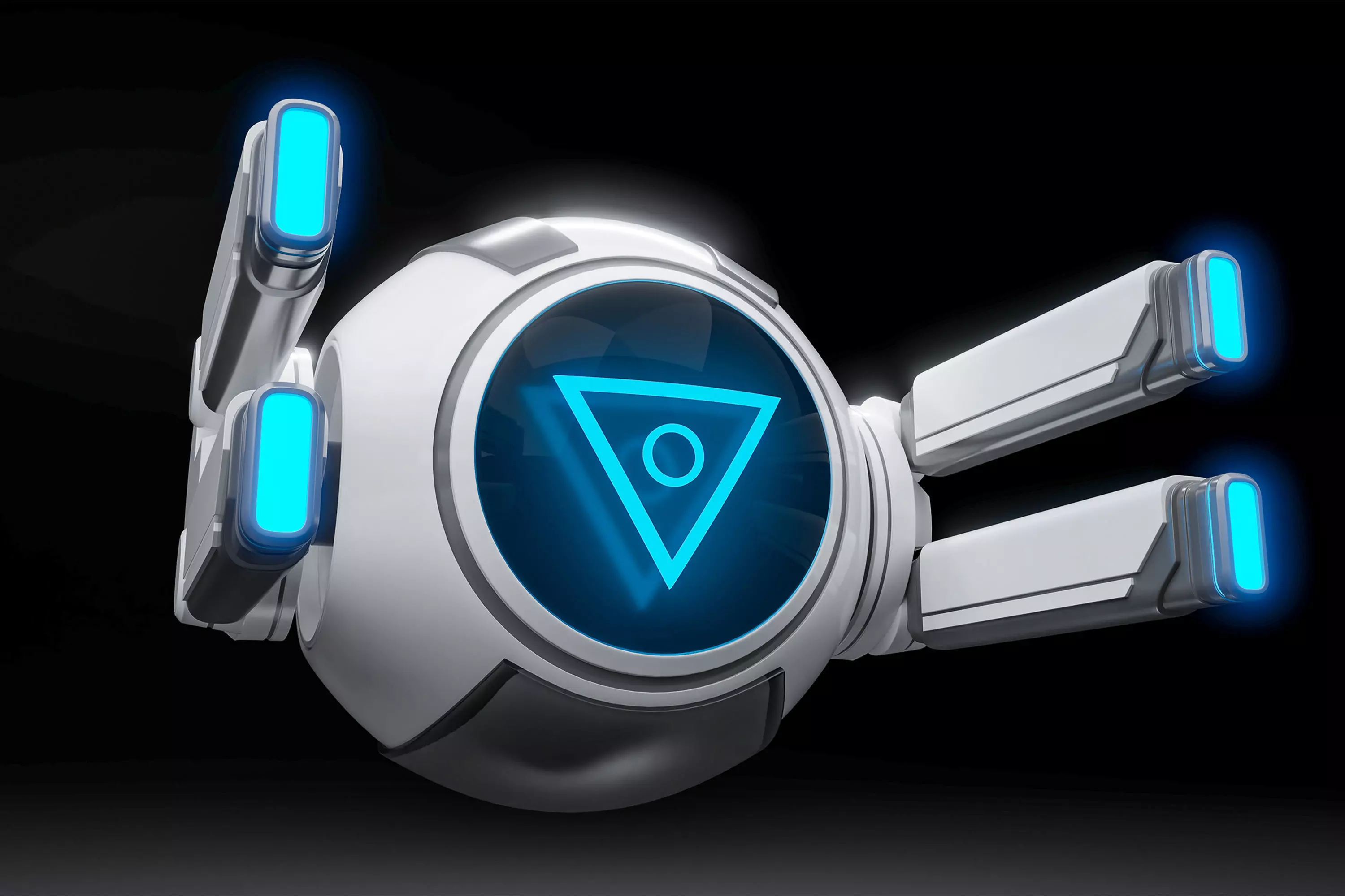 Spherical drone Low-poly 3D model_0