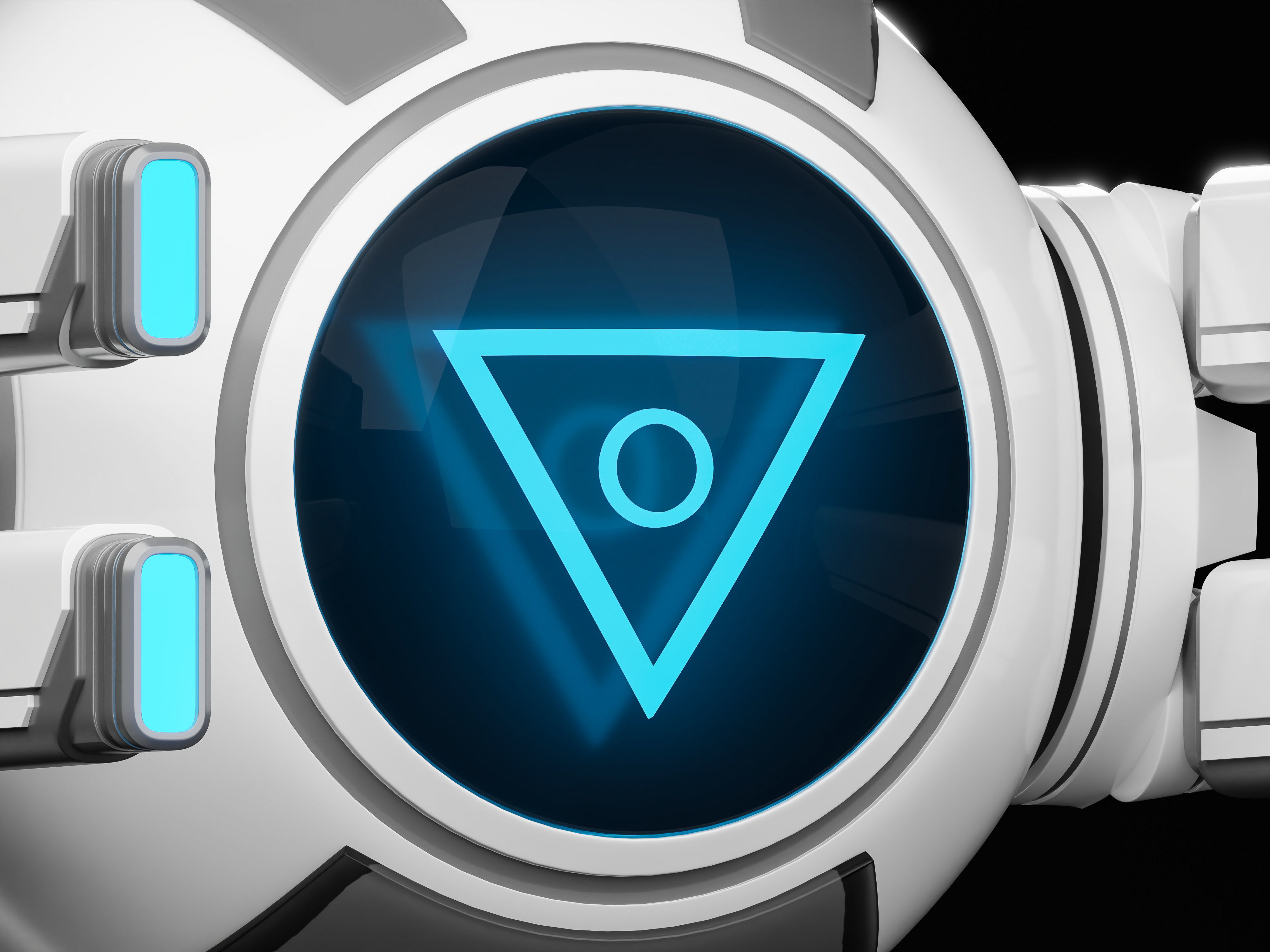 Spherical drone Low-poly 3D model_5