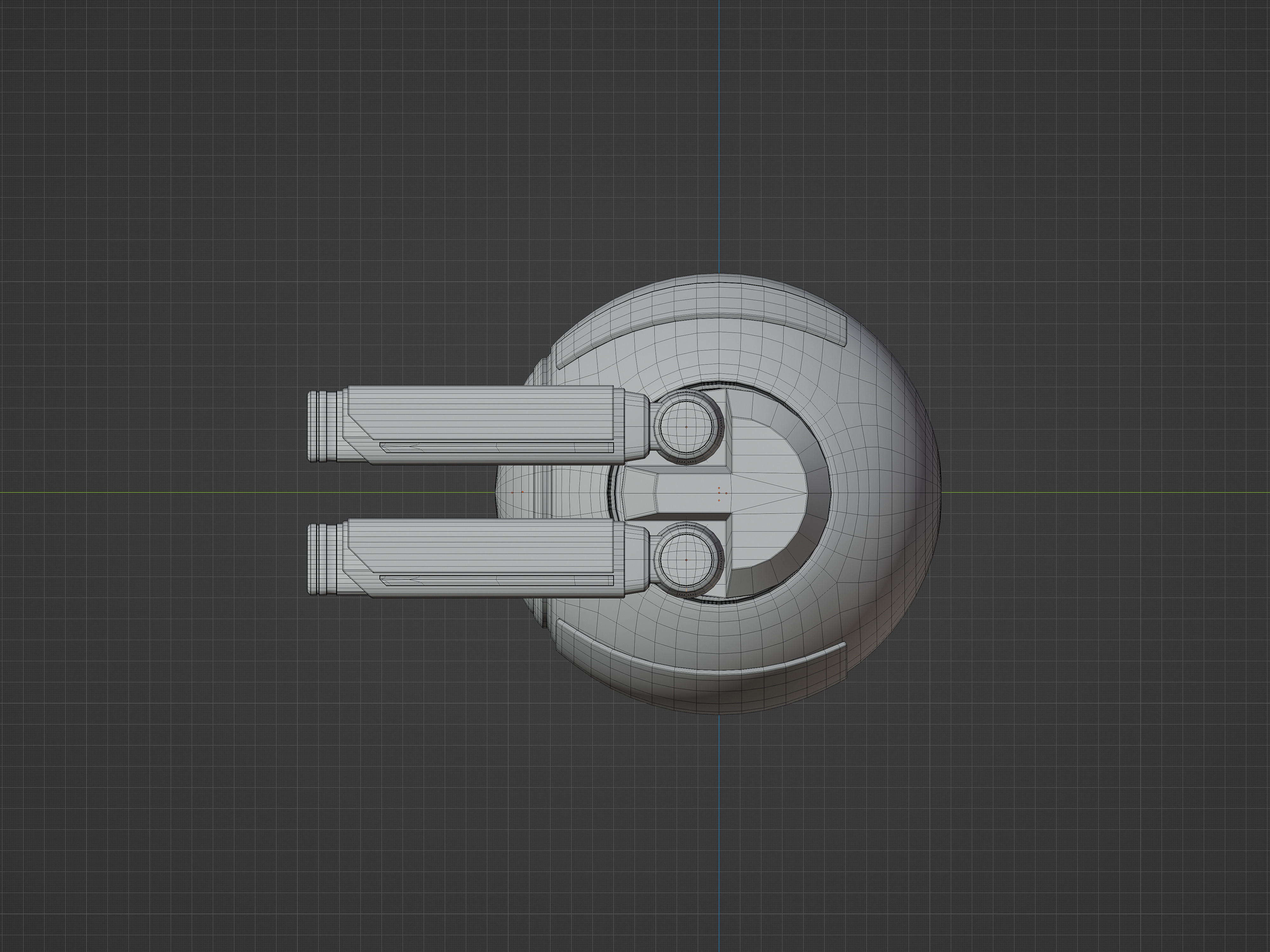 Spherical drone Low-poly 3D model_7