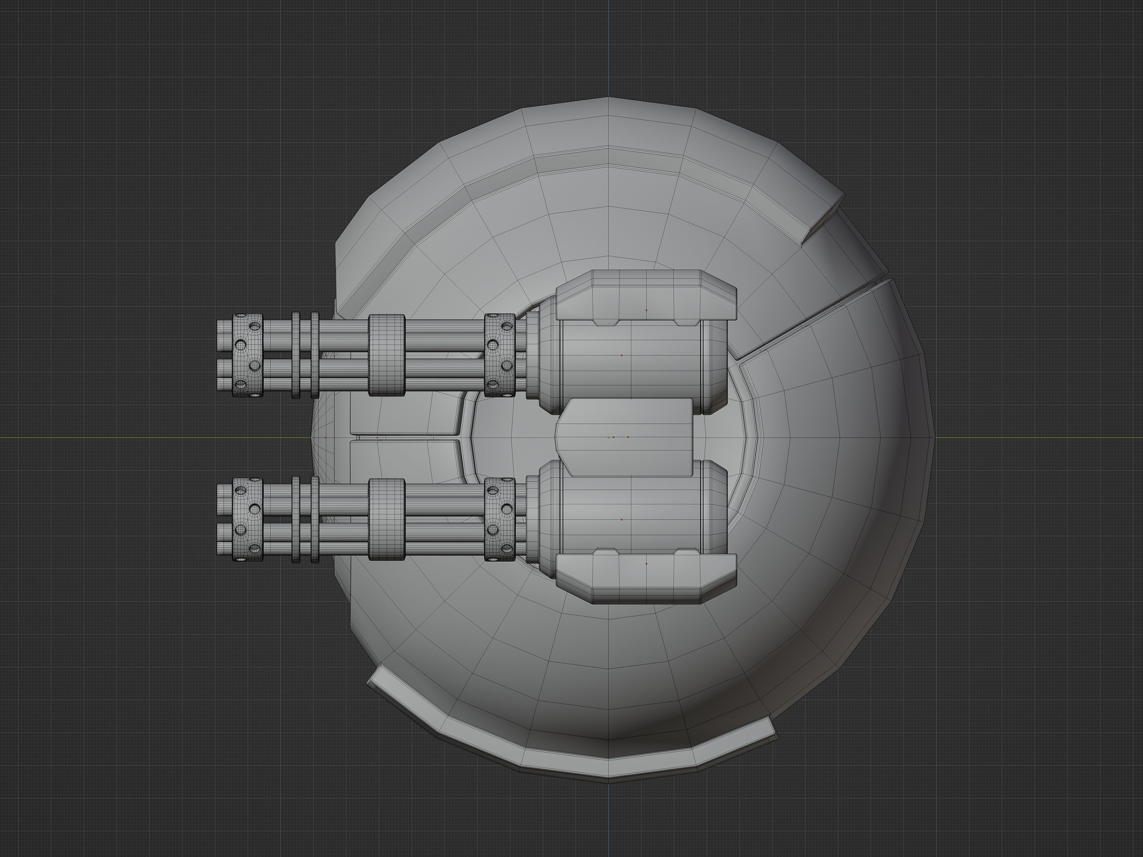 Spherical drone Low-poly 3D model_5