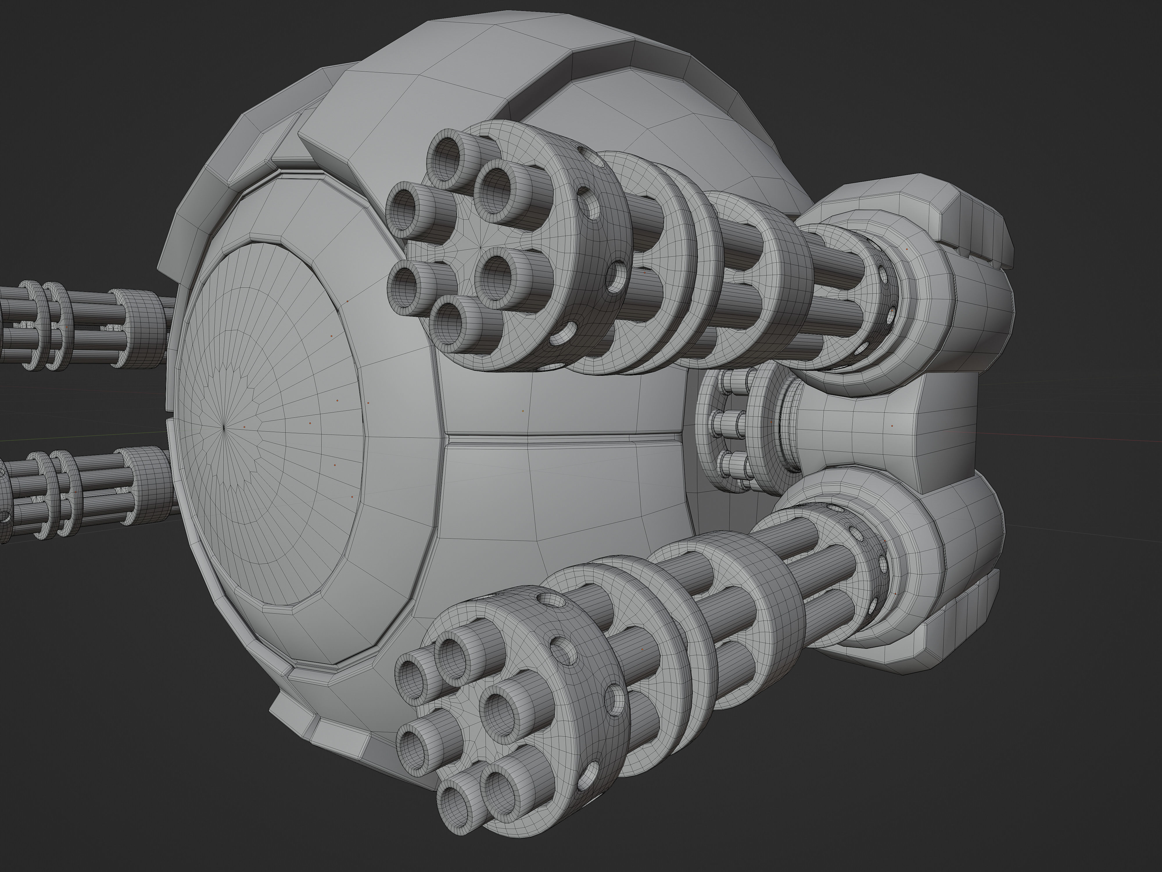 Spherical drone Low-poly 3D model_6
