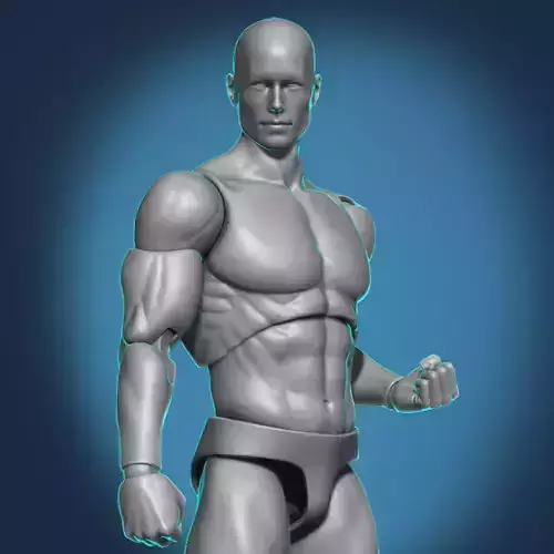 Articulated Action Figure v2 3D print model