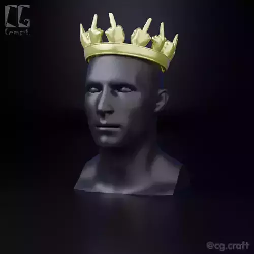 Middle finger crown  3D print model
