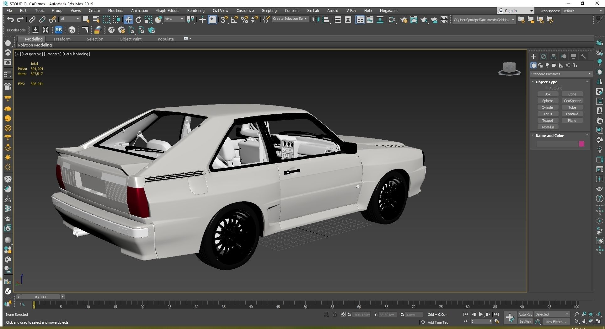 Audi Sport quattro 1983 Low-poly 3D model_25