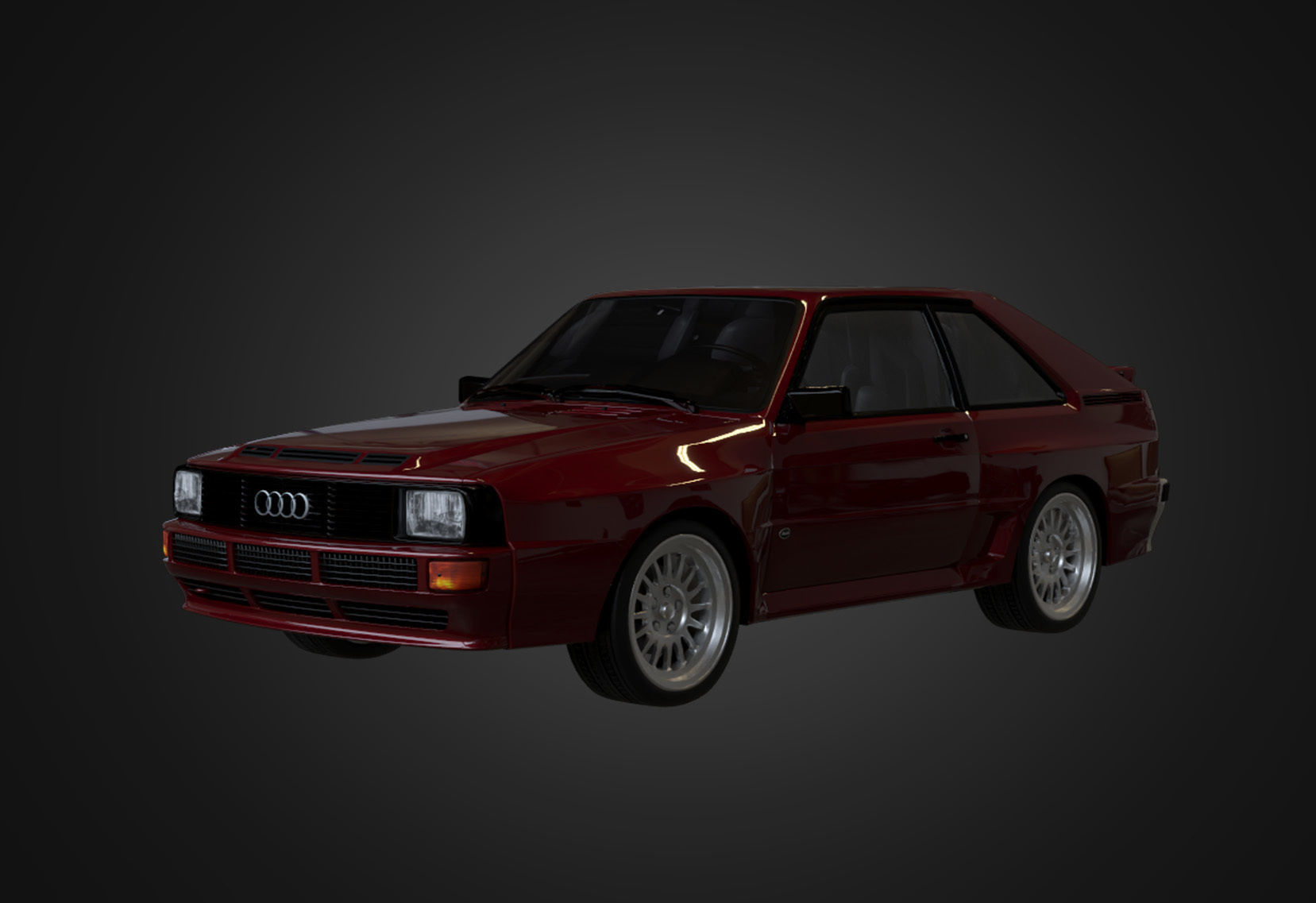 Audi Sport quattro 1983 Low-poly 3D model_15