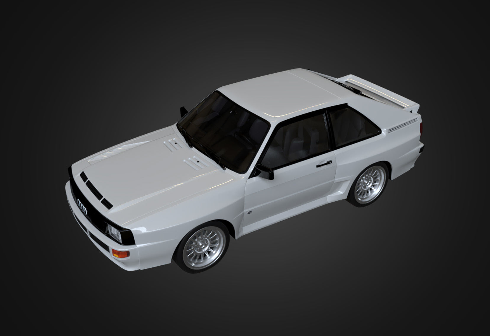 Audi Sport quattro 1983 Low-poly 3D model_8