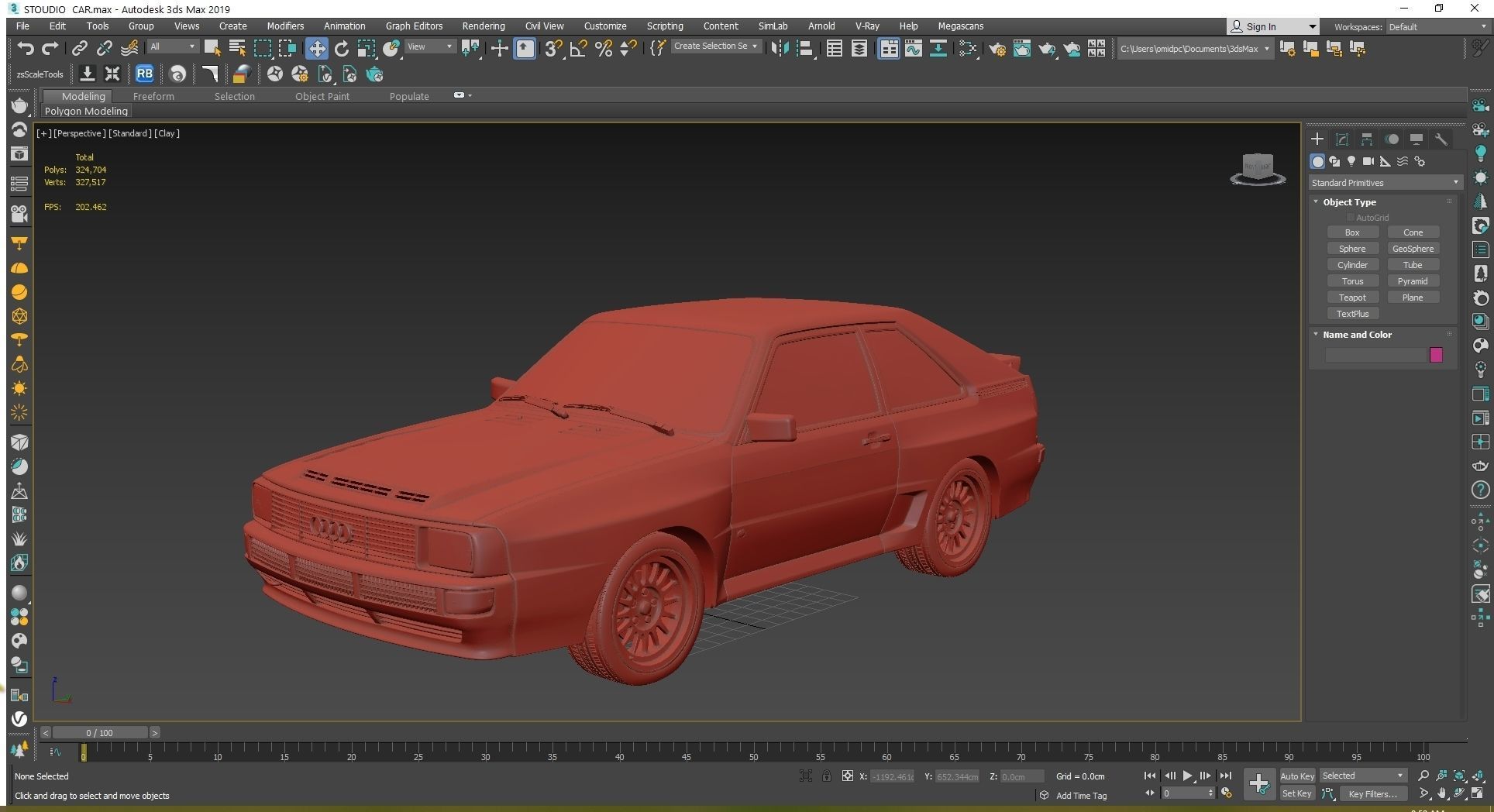Audi Sport quattro 1983 Low-poly 3D model_28