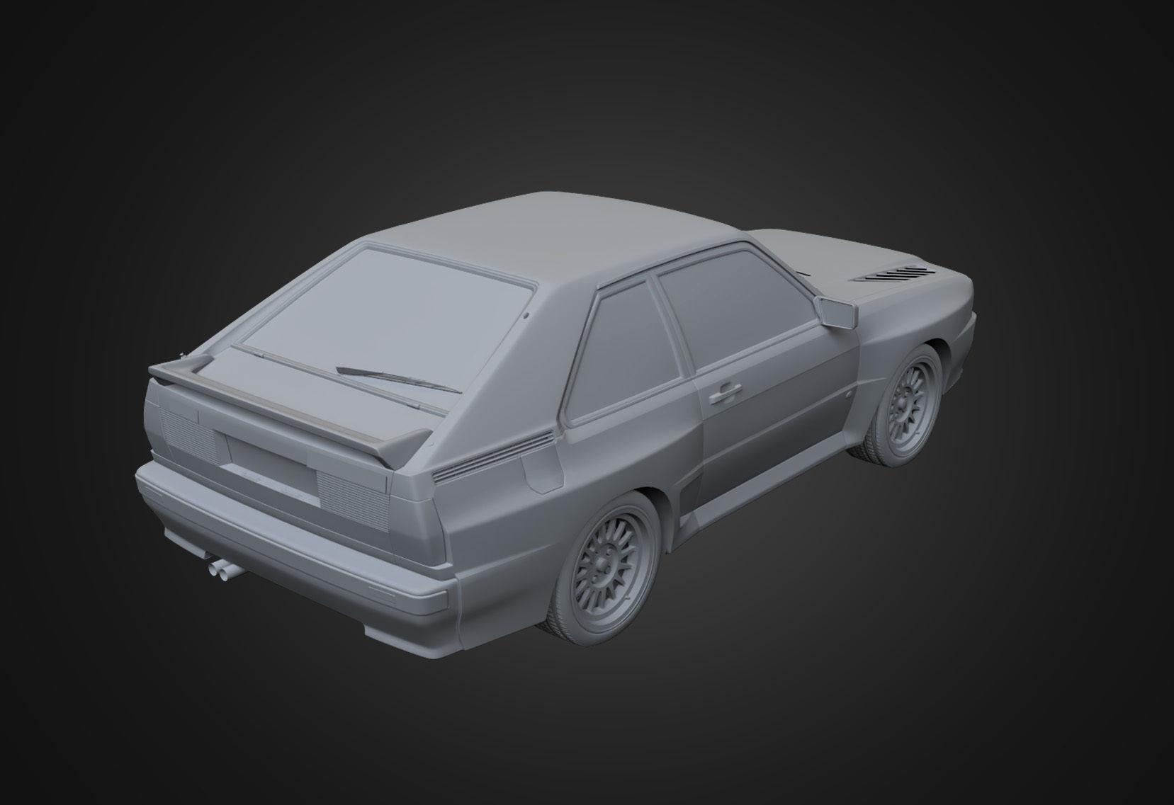 Audi Sport quattro 1983 Low-poly 3D model_20