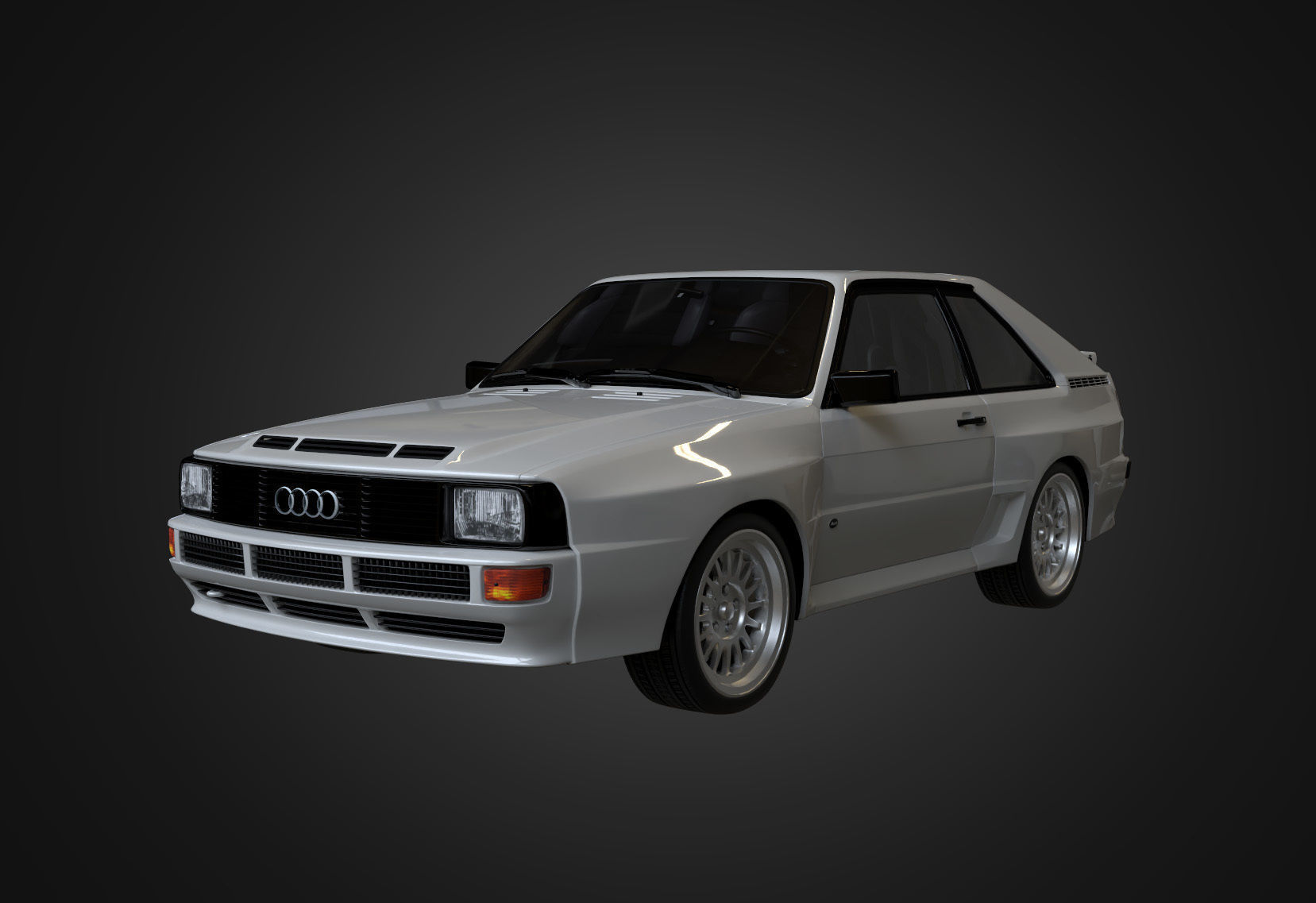 Audi Sport quattro 1983 Low-poly 3D model_14