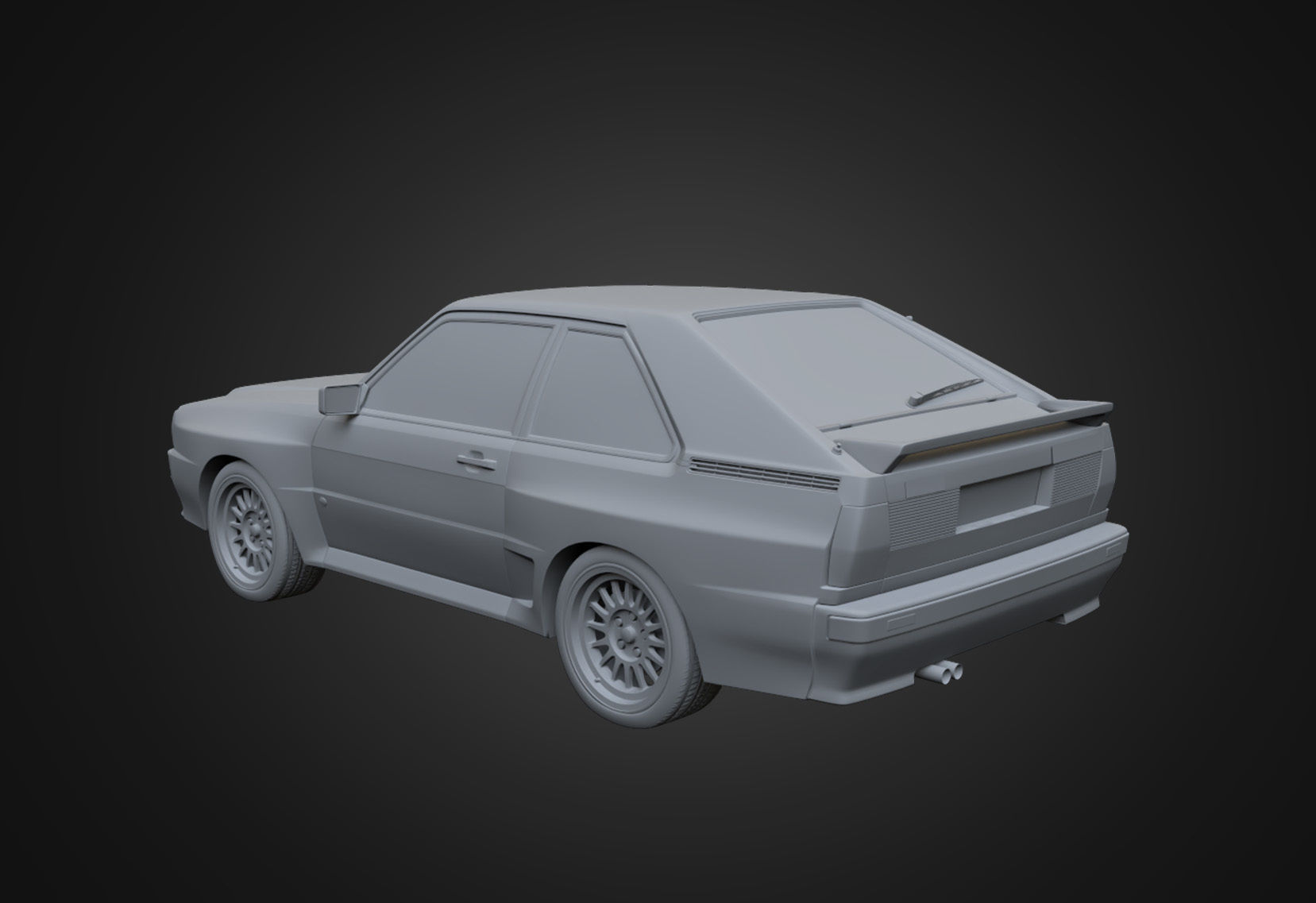Audi Sport quattro 1983 Low-poly 3D model_21