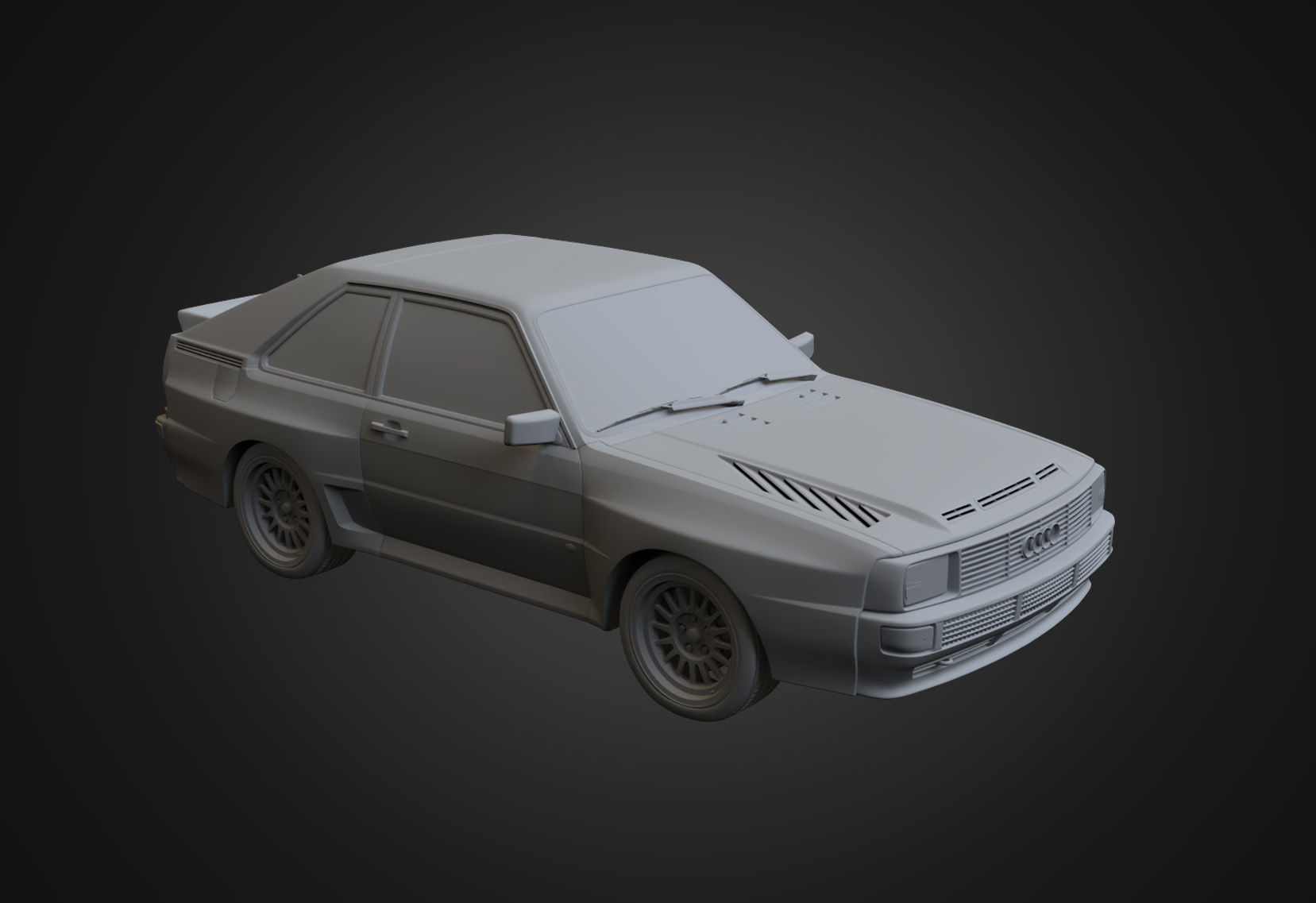 Audi Sport quattro 1983 Low-poly 3D model_19