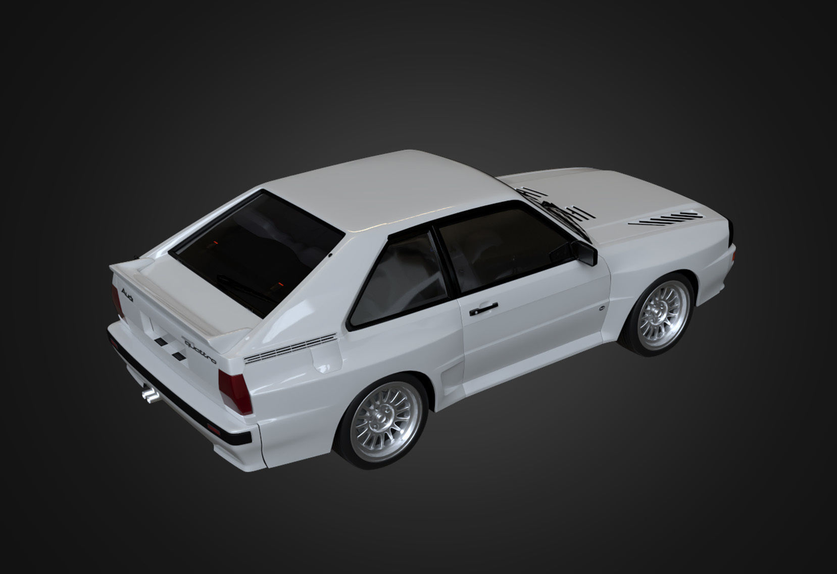 Audi Sport quattro 1983 Low-poly 3D model_11