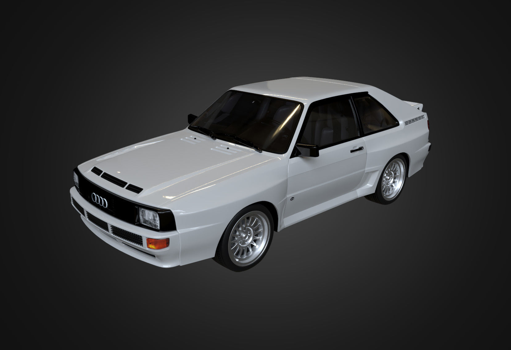 Audi Sport quattro 1983 Low-poly 3D model_2