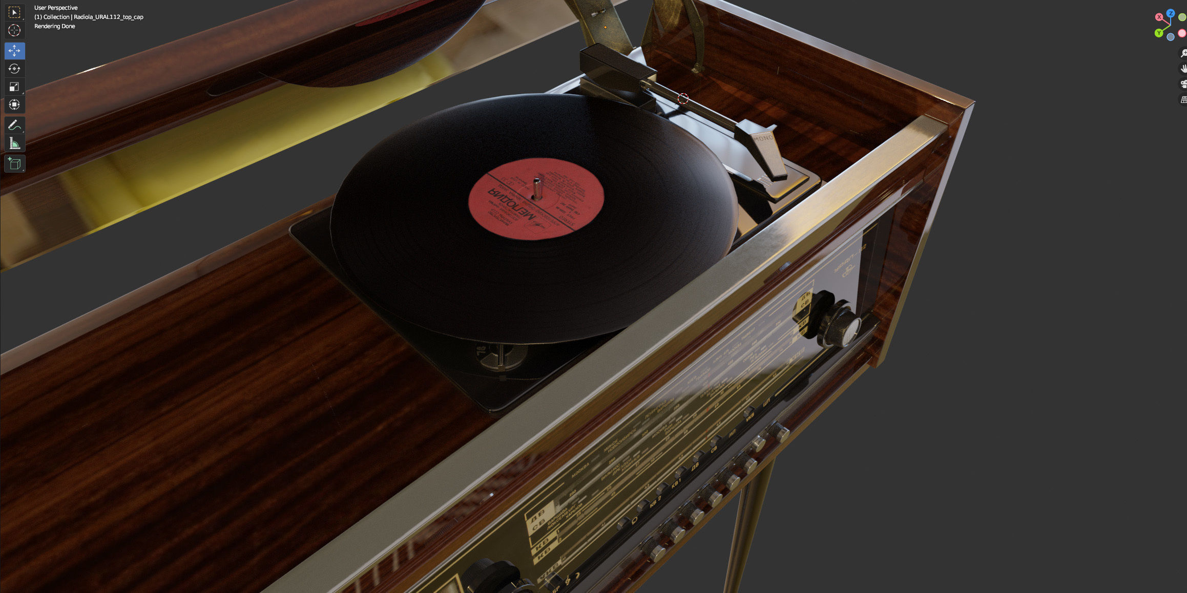 Radiola Ural-112 3D model_9