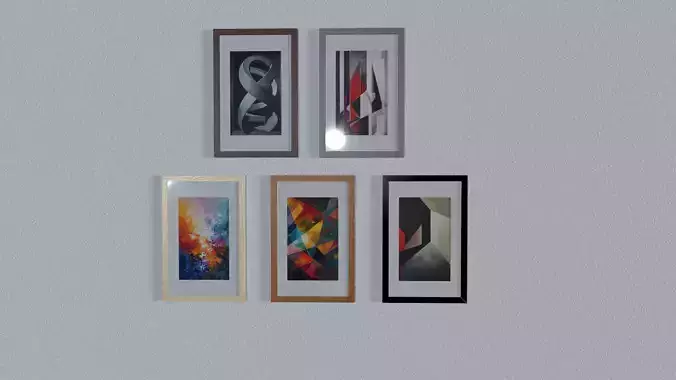 Art Abstract Paintings Set 1