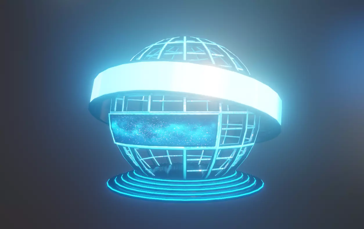 Stage World Low-poly 3D model_0