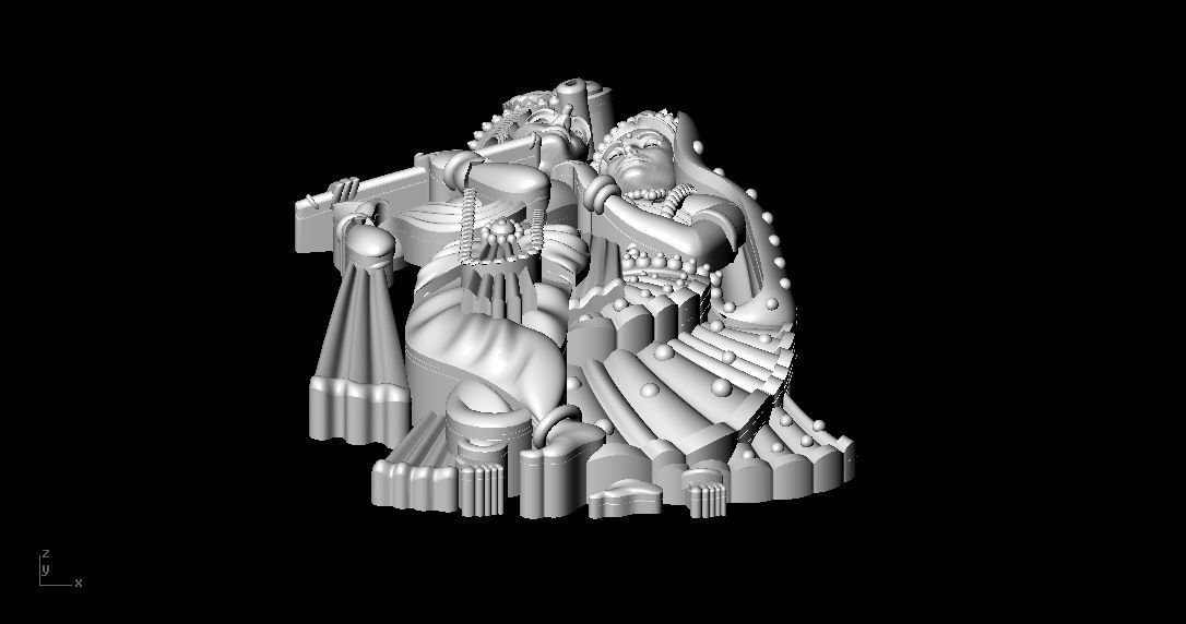Radha Krishan 3D print model_4