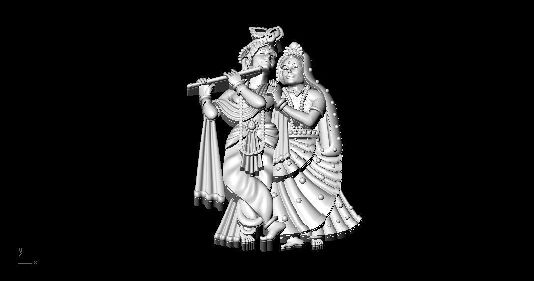 Radha Krishan 3D print model_9