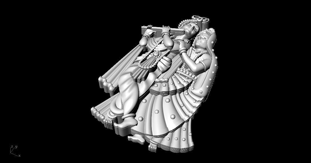 Radha Krishan 3D print model_2