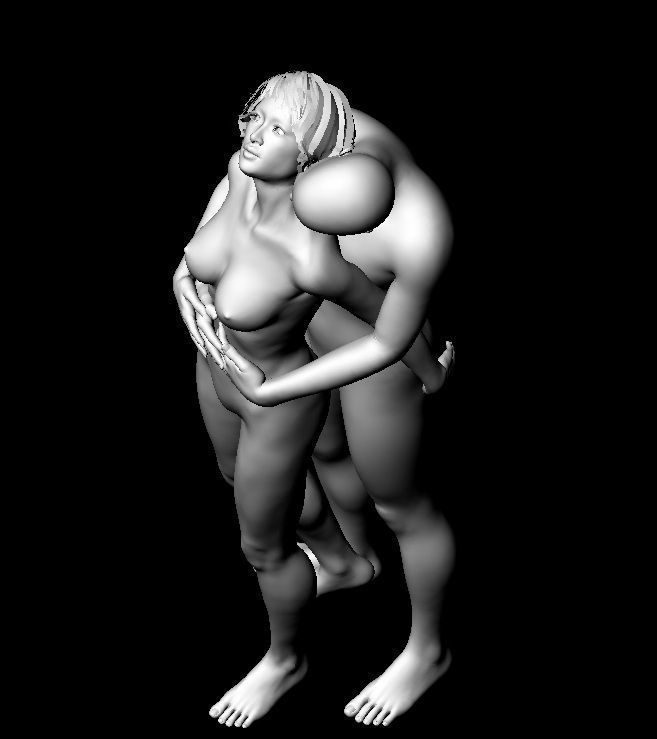 Couple 3D print model_8