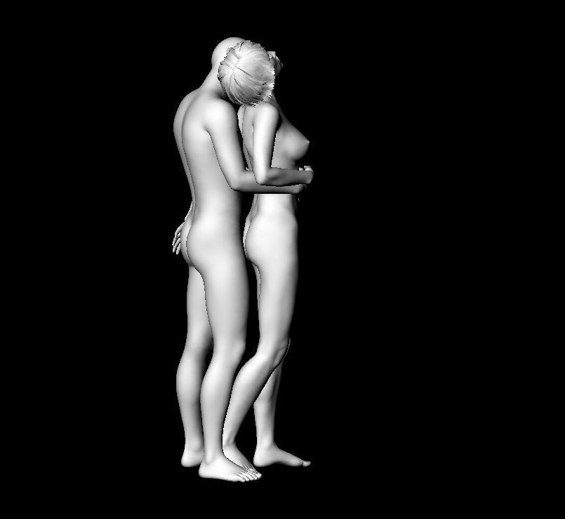 Couple 3D print model_4