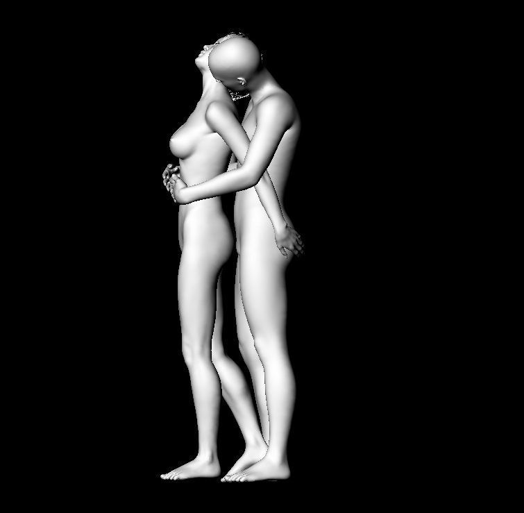 Couple 3D print model_7