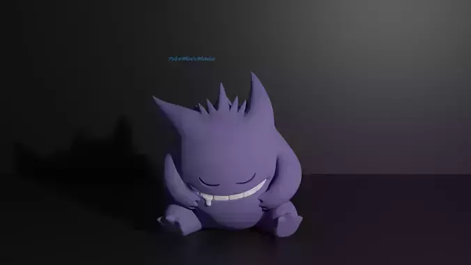 Gengar asleep 3D print model 3D print model
