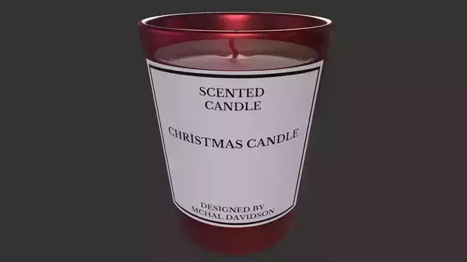 Festive accessories-Christmas Candle Set-Game Ready PBR 