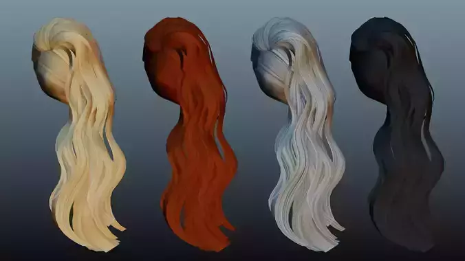 Female hair 4 colors